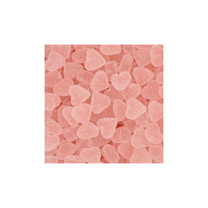 aardbei hartjes, gesuikerde hartjes