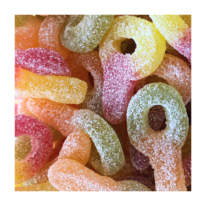 Harde zure tutters snoep